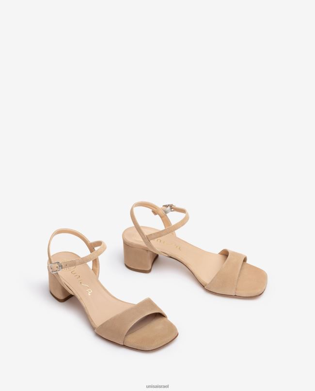 Unisa סנדל עקב רחב בז' נשים V2BP2423