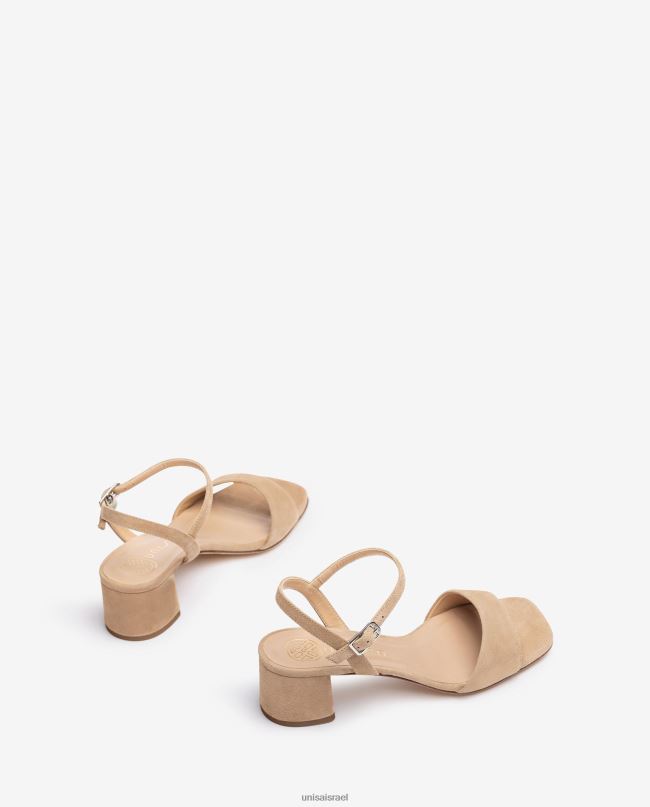 Unisa סנדל עקב רחב בז' נשים V2BP2423
