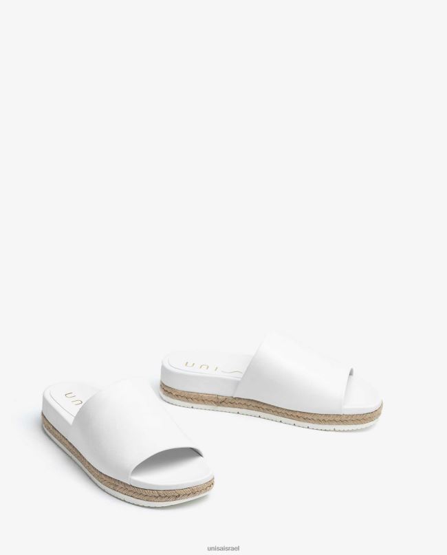 Unisa סנדלי עור ויוטה לבן נשים V2BP2425