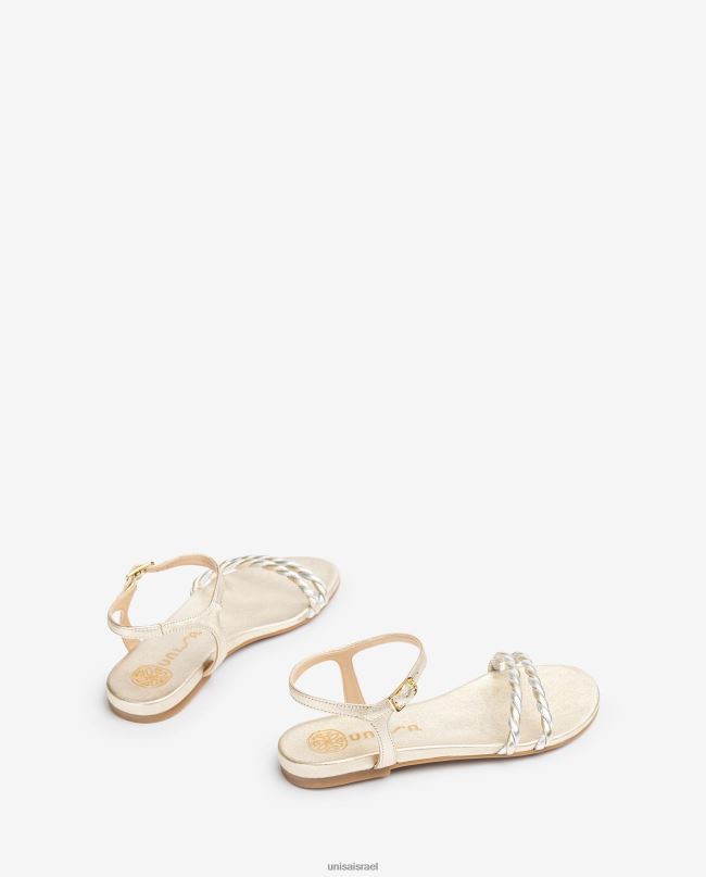 Unisa סנדל עם רצועות ספירלה זהב נשים V2BP242