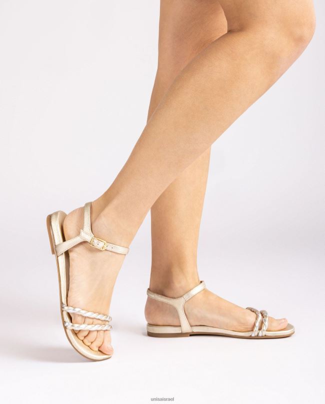 Unisa סנדל עם רצועות ספירלה זהב נשים V2BP242