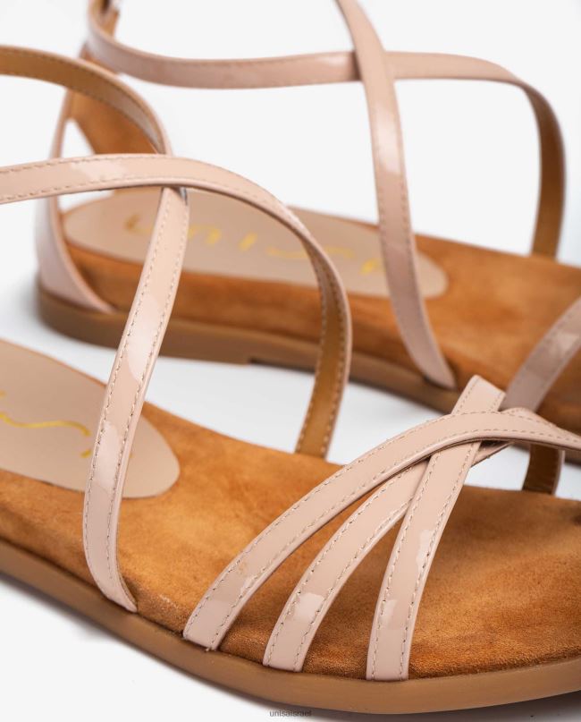 Unisa סנדלים שטוחים מעור פט וָרוֹד נשים V2BP2446