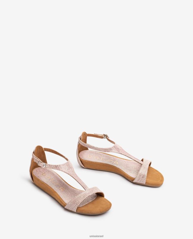 Unisa סנדלי עור באפקט מתכת עם רצועה על ידי מְעוּדָן נשים V2BP2447