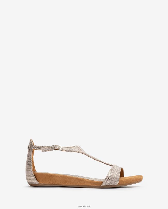 Unisa סנדלי עור באפקט מתכת עם רצועה על ידי אופנה נשים V2BP2450