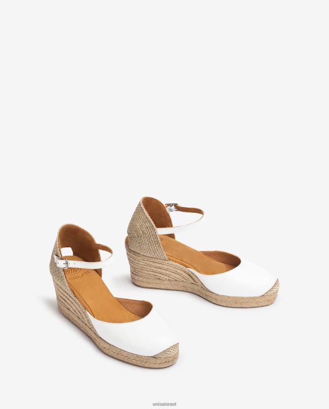 Unisa עקב אספדריל מעור לבן נשים V2BP2479