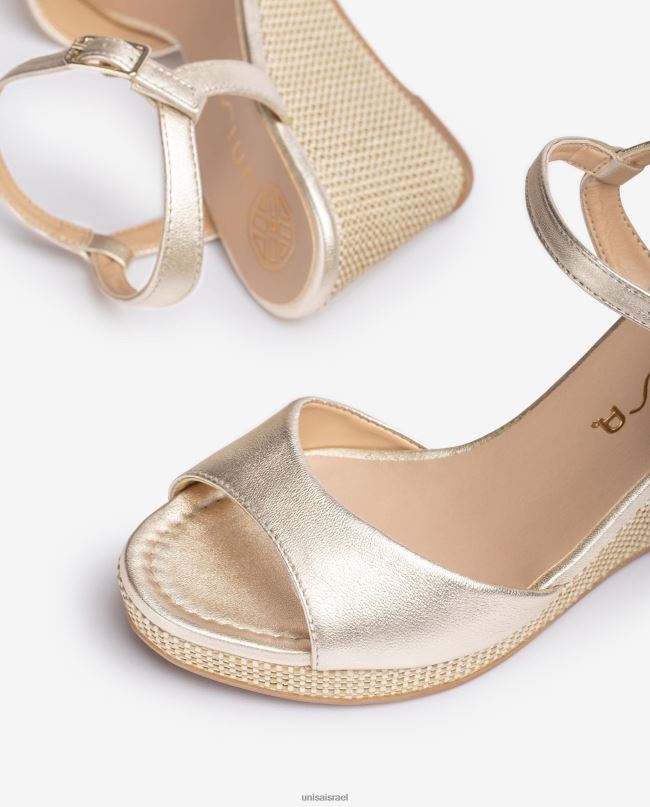 Unisa סנדל עקב טריז רפיה אופנה נשים V2BP2490