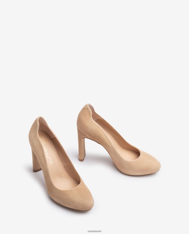 Unisa נעל עקב עם פלטפורמה פנימית בז' נשים V2BP2549