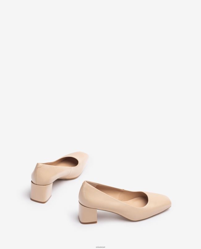 Unisa משאבה עם עקב רחב בז' נשים V2BP2552