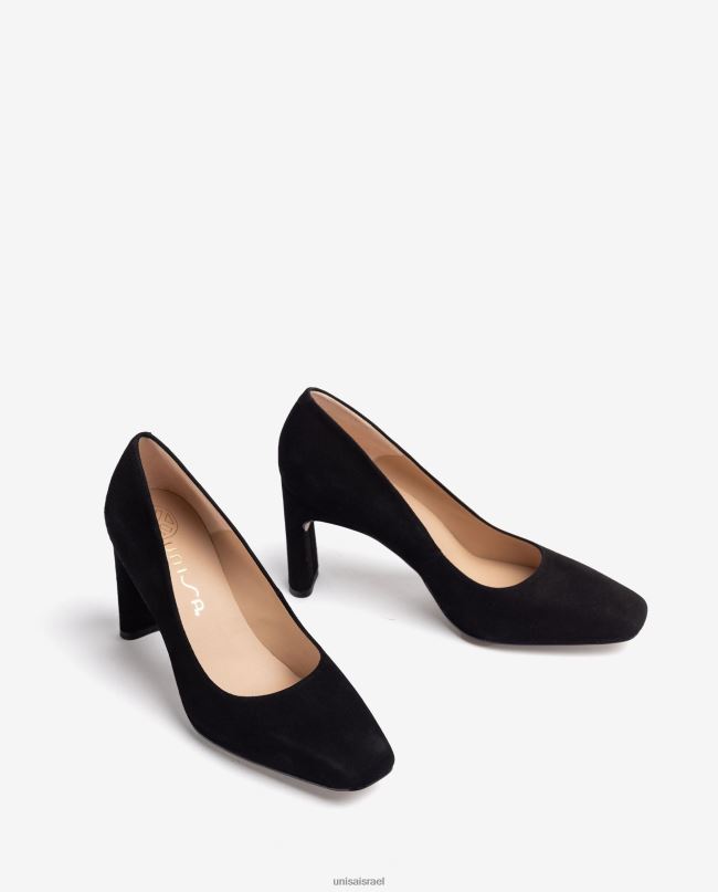 Unisa משאבת אצבע מרובעת שָׁחוֹר נשים V2BP2553