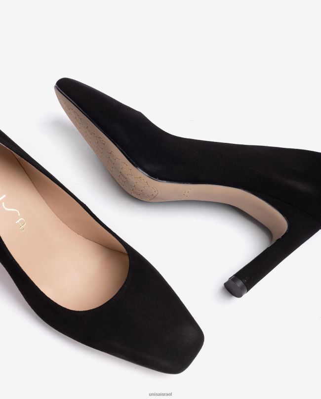 Unisa משאבת אצבע מרובעת שָׁחוֹר נשים V2BP2553