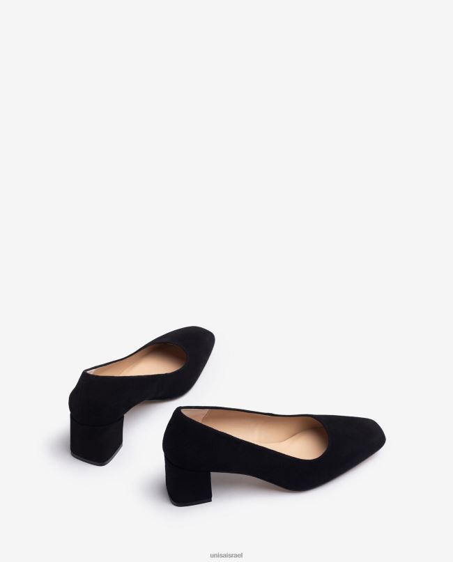 Unisa משאבה עם עקב רחב שָׁחוֹר נשים V2BP2554