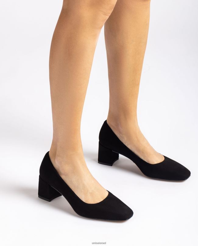 Unisa משאבה עם עקב רחב שָׁחוֹר נשים V2BP2554