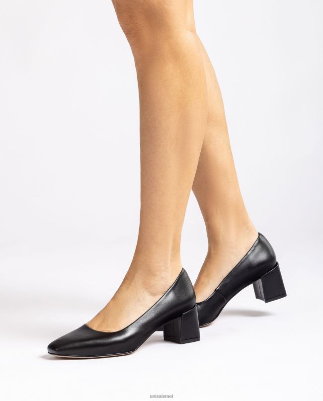 Unisa משאבה עם עקב רחב שָׁחוֹר נשים V2BP2556