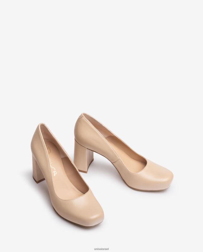 Unisa משאבת אצבע מרובעת עם פלטפורמה בז' נשים V2BP2564