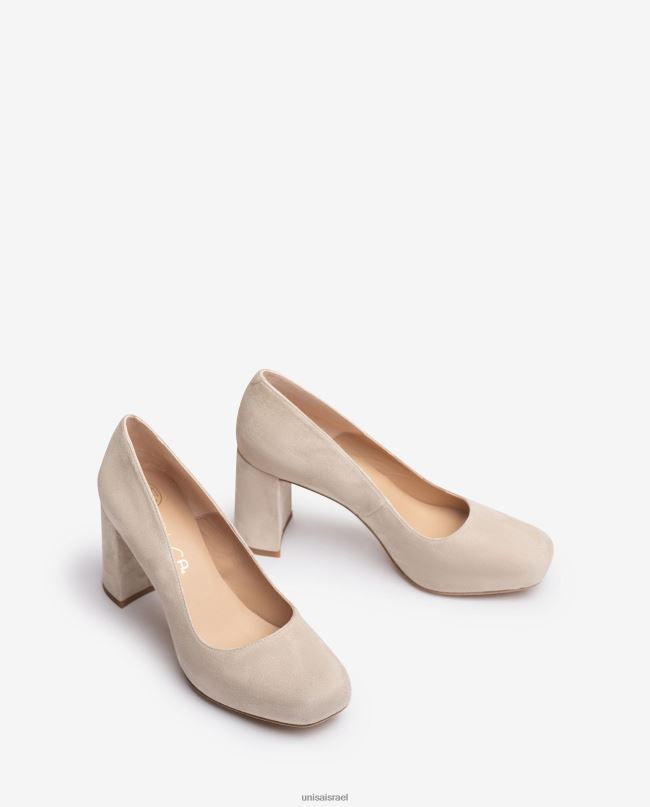 Unisa משאבת אצבע מרובעת עם פלטפורמה בז' נשים V2BP2567