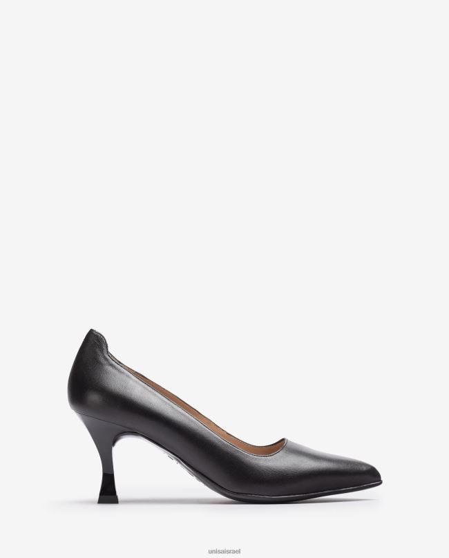 Unisa משאבה עם עקב צבוע שָׁחוֹר נשים V2BP2573