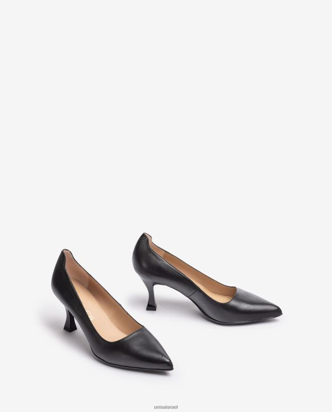 Unisa משאבה עם עקב צבוע שָׁחוֹר נשים V2BP2573