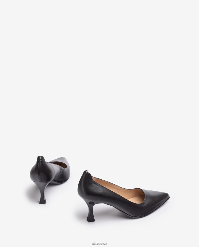 Unisa משאבה עם עקב צבוע שָׁחוֹר נשים V2BP2573