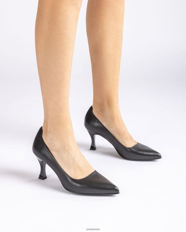 Unisa משאבה עם עקב צבוע שָׁחוֹר נשים V2BP2573