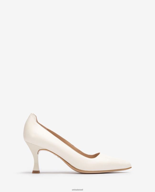 Unisa משאבה עם עקב צבוע לבן נשים V2BP2574