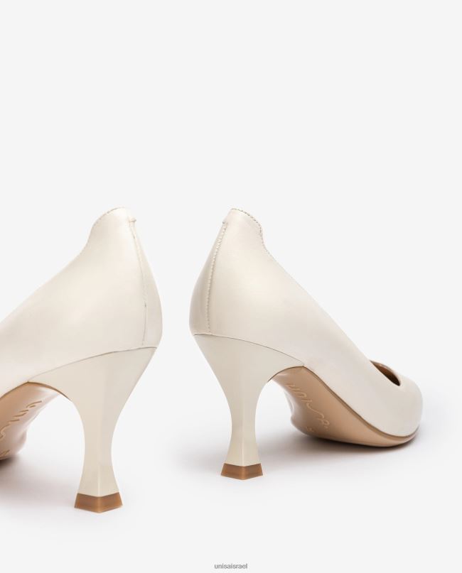 Unisa משאבה עם עקב צבוע לבן נשים V2BP2574