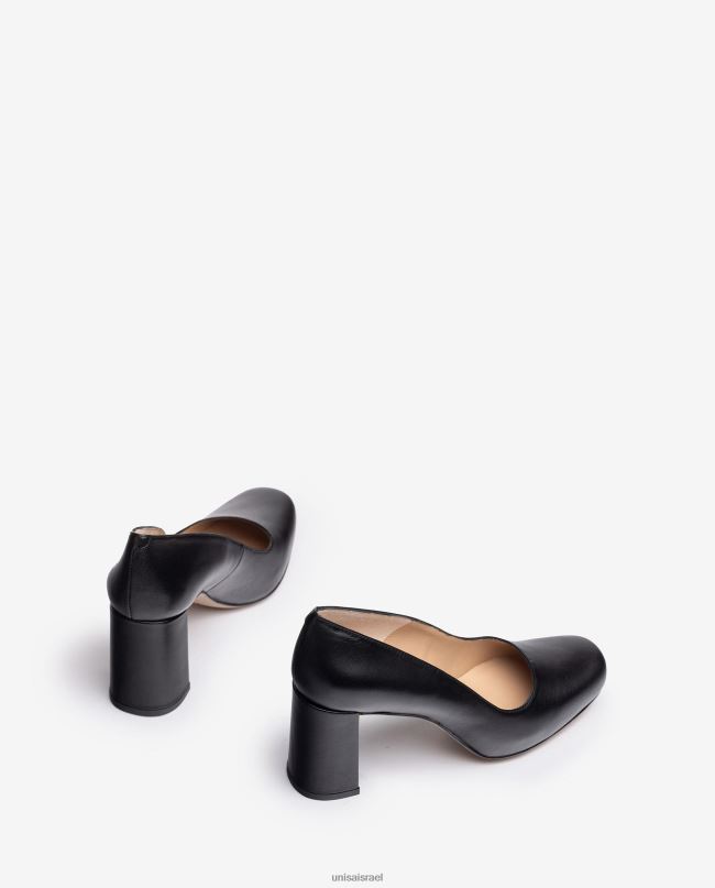 Unisa משאבת אצבע מרובעת עם פלטפורמה שָׁחוֹר נשים V2BP2578