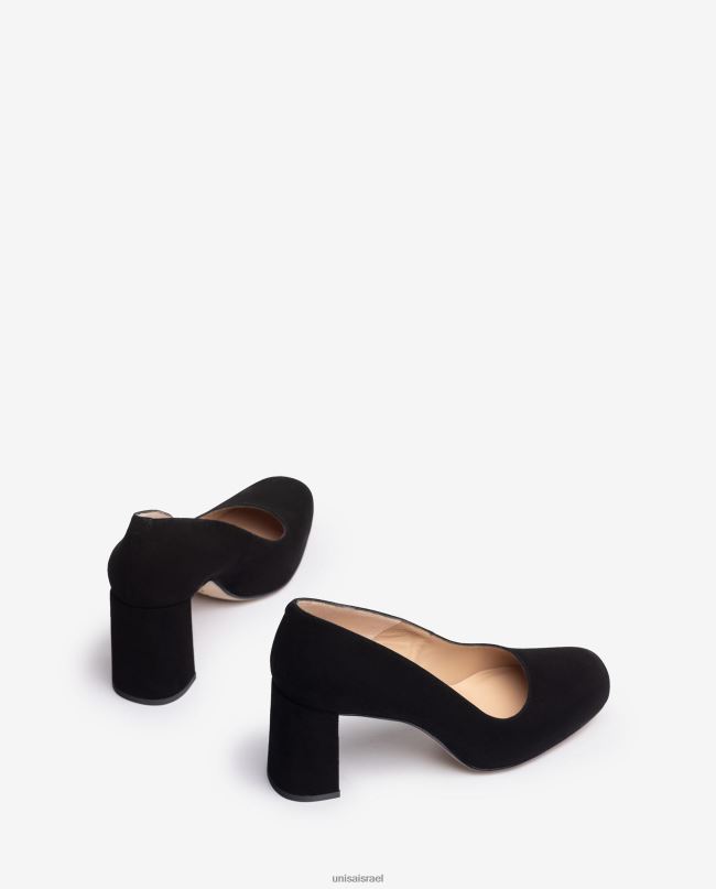 Unisa משאבת אצבע מרובעת עם פלטפורמה שָׁחוֹר נשים V2BP2579