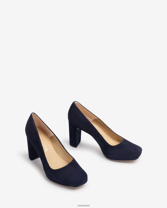 Unisa משאבת אצבע מרובעת עם תפירה לאחור כְּחוֹל נשים V2BP2591