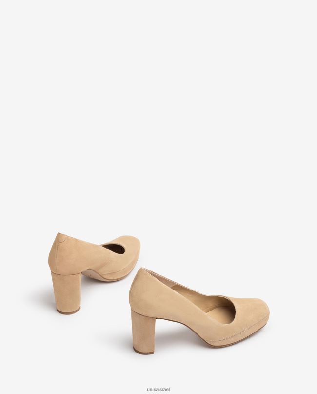 Unisa משאבת אצבע מרובעת עם תפירה לאחור בז' נשים V2BP2592