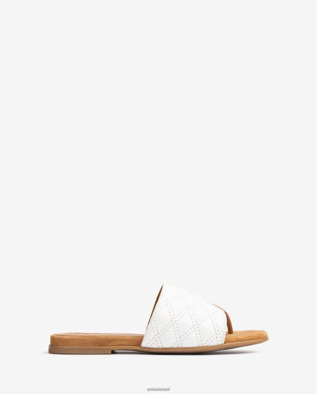 Unisa סנדל אצבע מרובעת לבן נשים V2BP260