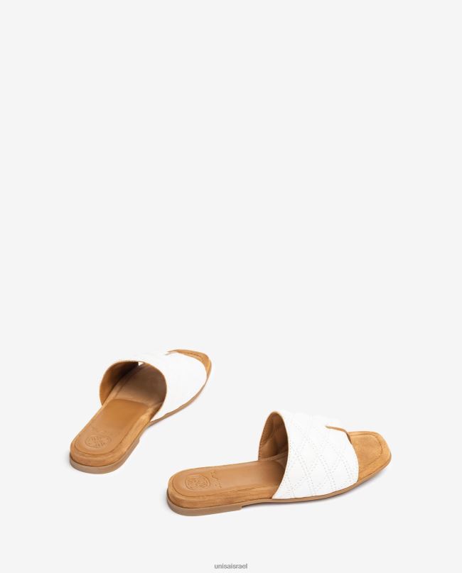 Unisa סנדל אצבע מרובעת לבן נשים V2BP260