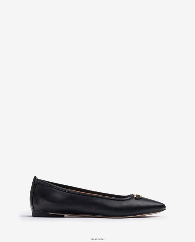 Unisa נעל בלרינה מחודדת שָׁחוֹר נשים V2BP2639