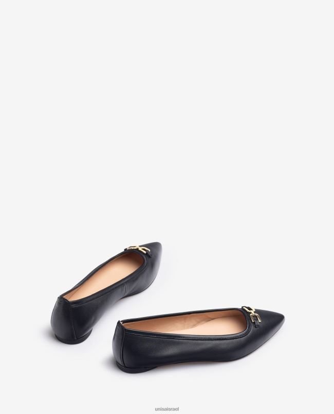 Unisa נעל בלרינה מחודדת שָׁחוֹר נשים V2BP2639