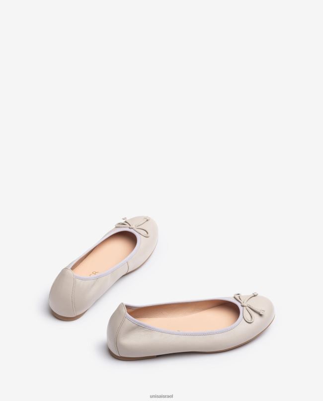 Unisa נעל בלרינה עגולה בז' נשים V2BP2642