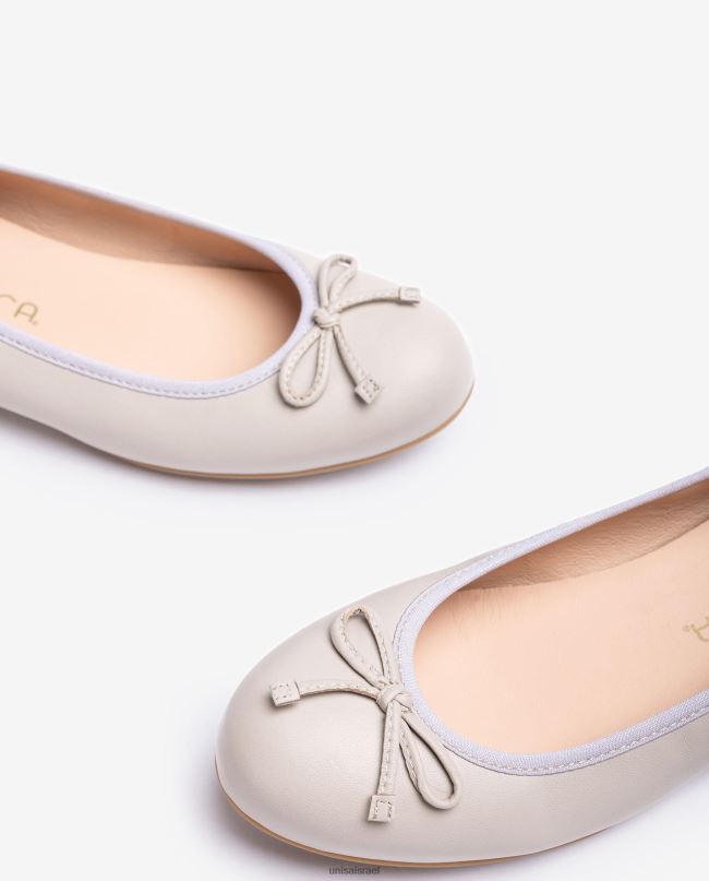 Unisa נעל בלרינה עגולה בז' נשים V2BP2642