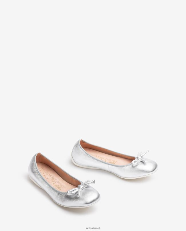 Unisa בלרינה בעלת אפקט מתכתי עם קשת כסף נשים V2BP2645