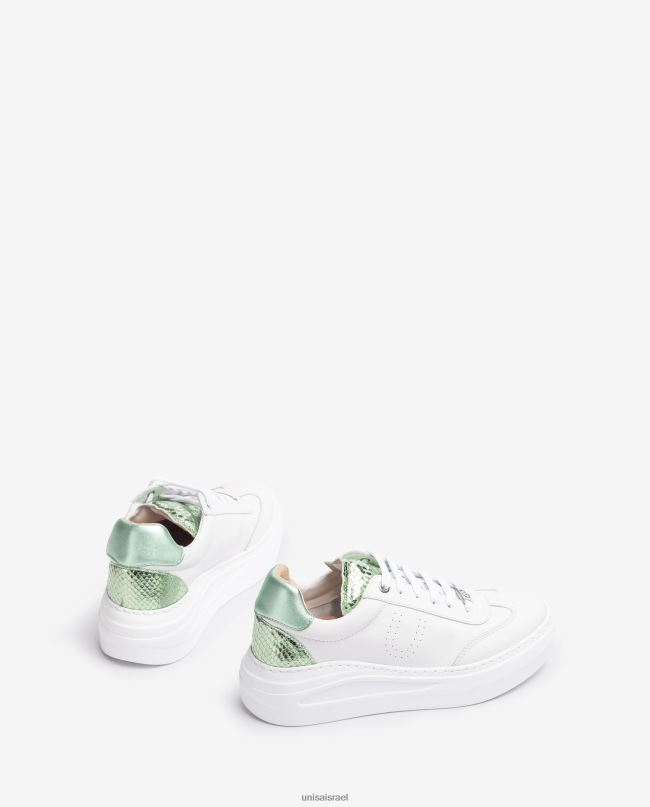Unisa נעלי ספורט מעור עם סוליית מקסי לבן נשים V2BP2662