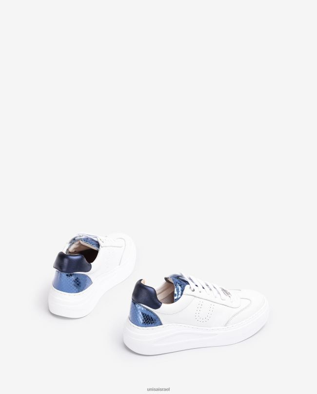 Unisa נעלי ספורט מעור עם סוליית מקסי לבן נשים V2BP2663