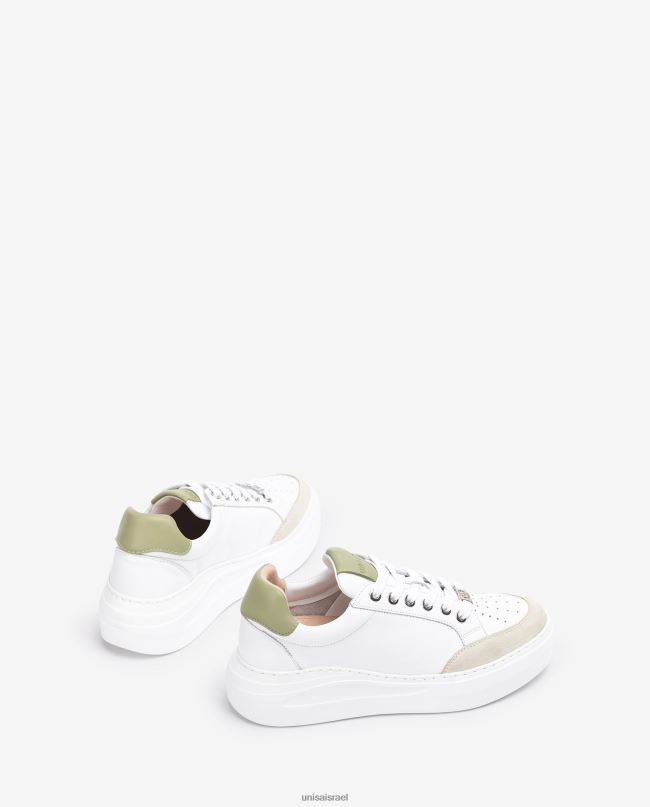 Unisa נעלי ספורט מעור וזמש לבן נשים V2BP2672