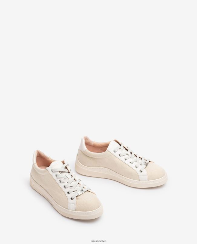 Unisa נעלי ספורט עשויות מבד ממוחזר לבן נשים V2BP2682