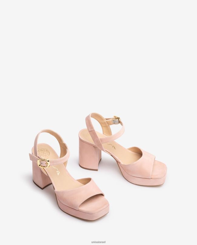 Unisa סנדל זמש עם עקב רחב וָרוֹד נשים V2BP26