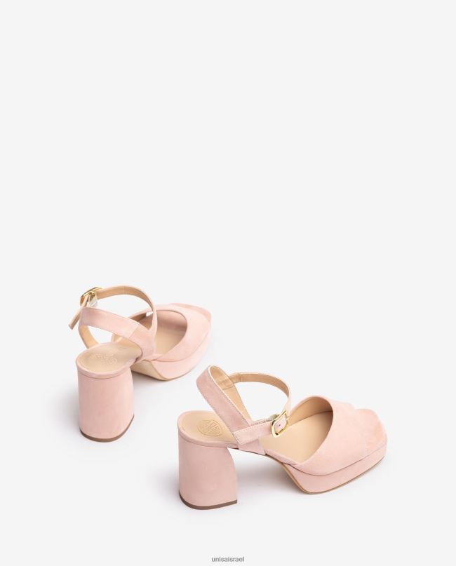 Unisa סנדל זמש עם עקב רחב וָרוֹד נשים V2BP26