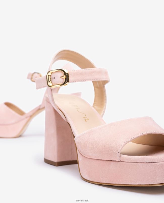 Unisa סנדל זמש עם עקב רחב וָרוֹד נשים V2BP26