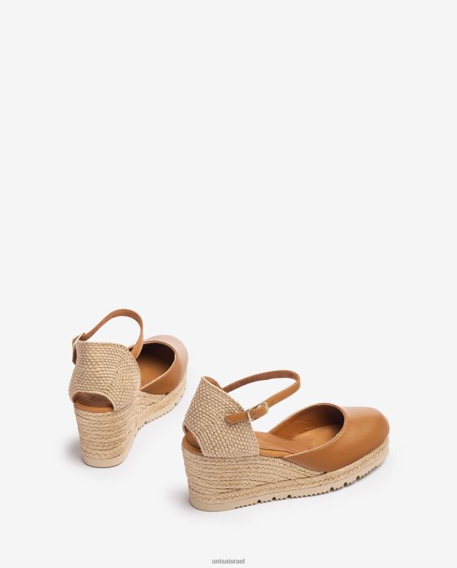 Unisa אספדריל רצועת קרסול מעור ד'אורסי חום נשים V2BP2735