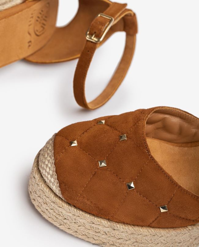 Unisa אספדריל זמש עם אפקט קווילט חום נשים V2BP2753