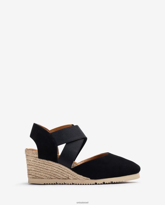 Unisa סנדל עם רצועות אלסטיות שָׁחוֹר נשים V2BP2770