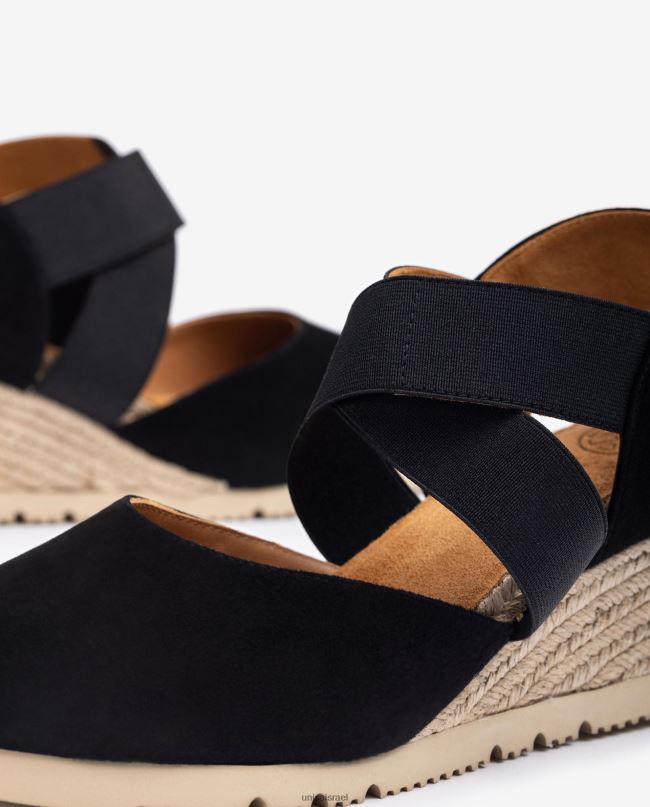 Unisa סנדל עם רצועות אלסטיות שָׁחוֹר נשים V2BP2770