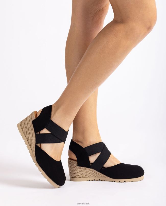 Unisa סנדל עם רצועות אלסטיות שָׁחוֹר נשים V2BP2770