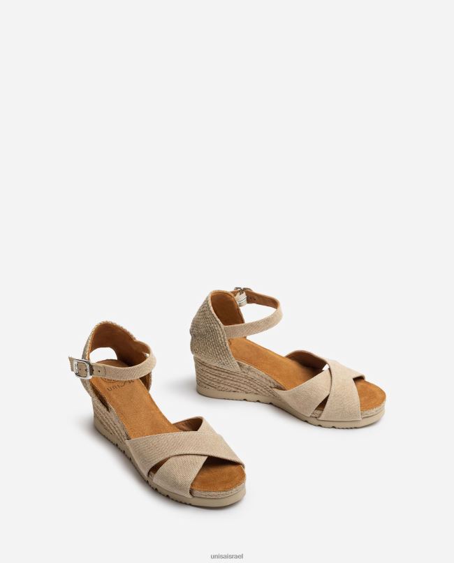 Unisa סנדל יוטה עם רצועה מוצלבת אופנה נשים V2BP2775