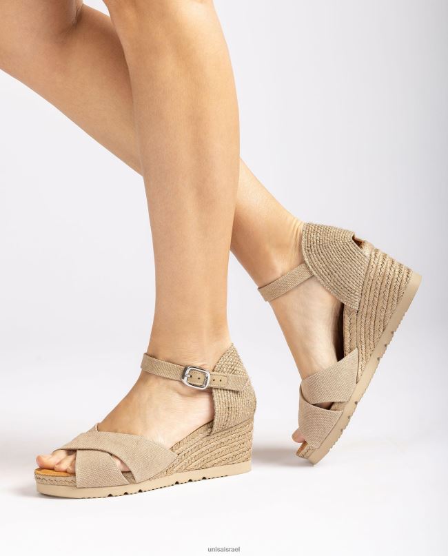 Unisa סנדל יוטה עם רצועה מוצלבת אופנה נשים V2BP2775